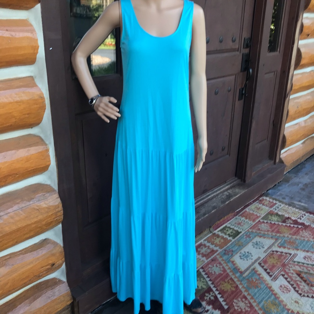 Tommy Bahama Drop Waist Maxi Dress Aqua